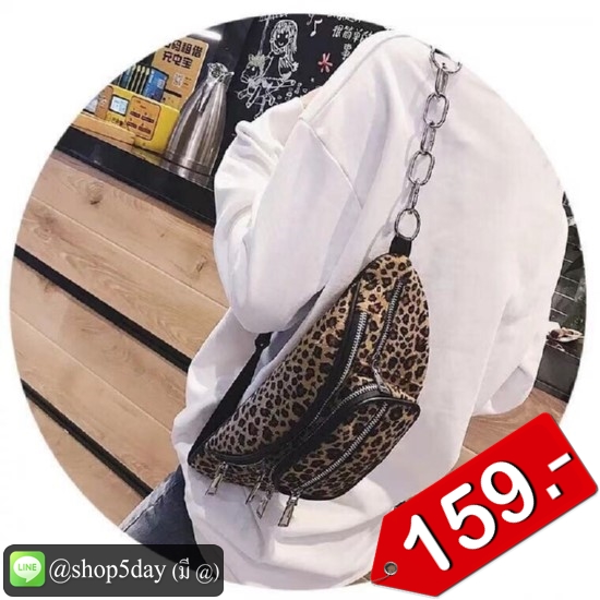 🤩 Hot สุดเท่ กระเป๋าคาดอก-เอว หนัง PU จร้า 🤩