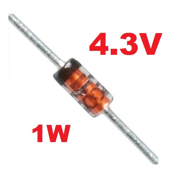 ซีเนอร์ไดโอด 1N4731A 4.3V 1W DO-41 zener diode