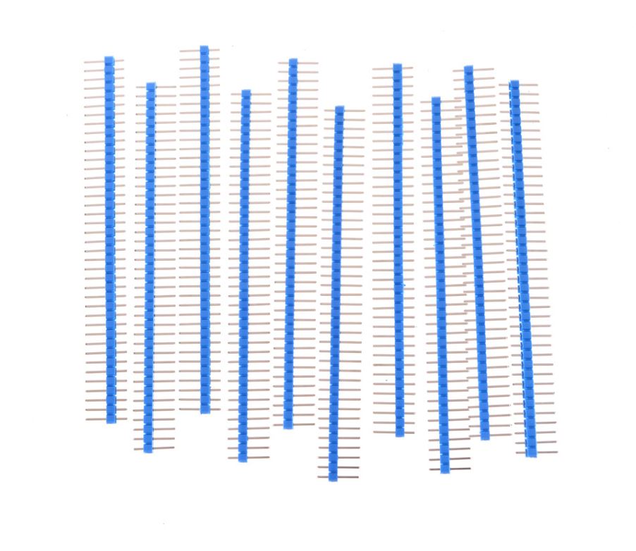 ก้างปลา สีน้ำเงิน 40 Pin 2.54 mm. 1x40 Single Row Male Breakable Pin Header Connector Strip For Arduino