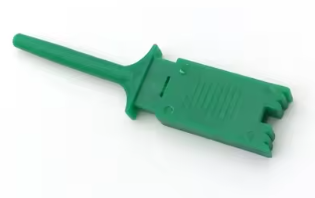 หัวจับสายไฟ สีเขียว Patch test hook logic analyzer clip test clip wiring hook green