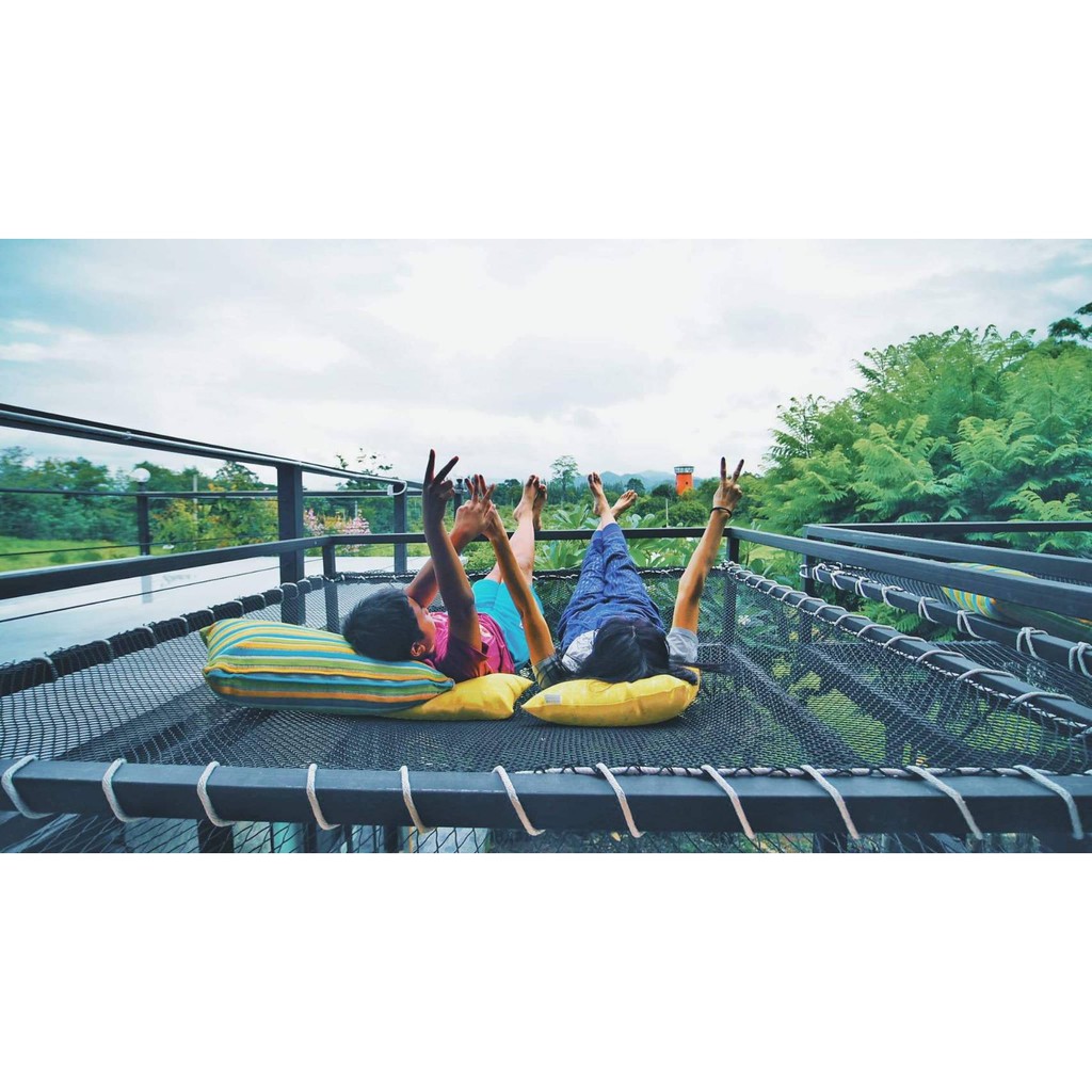 ตาข่ายชมวิว ตาข่ายนั่งเล่น ตาข่ายริมน้ำ ตาข่ายร้านอาหาร 💎แถมเชือกมัดติดตั้ง💎 มีหลายขนาดให้เลือก💎