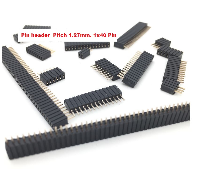 Pin Header 40Pin Header Pitch 1.27mm 1x40 Single Row Female Breakaway PCB Board Connector Plastic height 4.6mm หักแบ่งได้ตามต้องการ