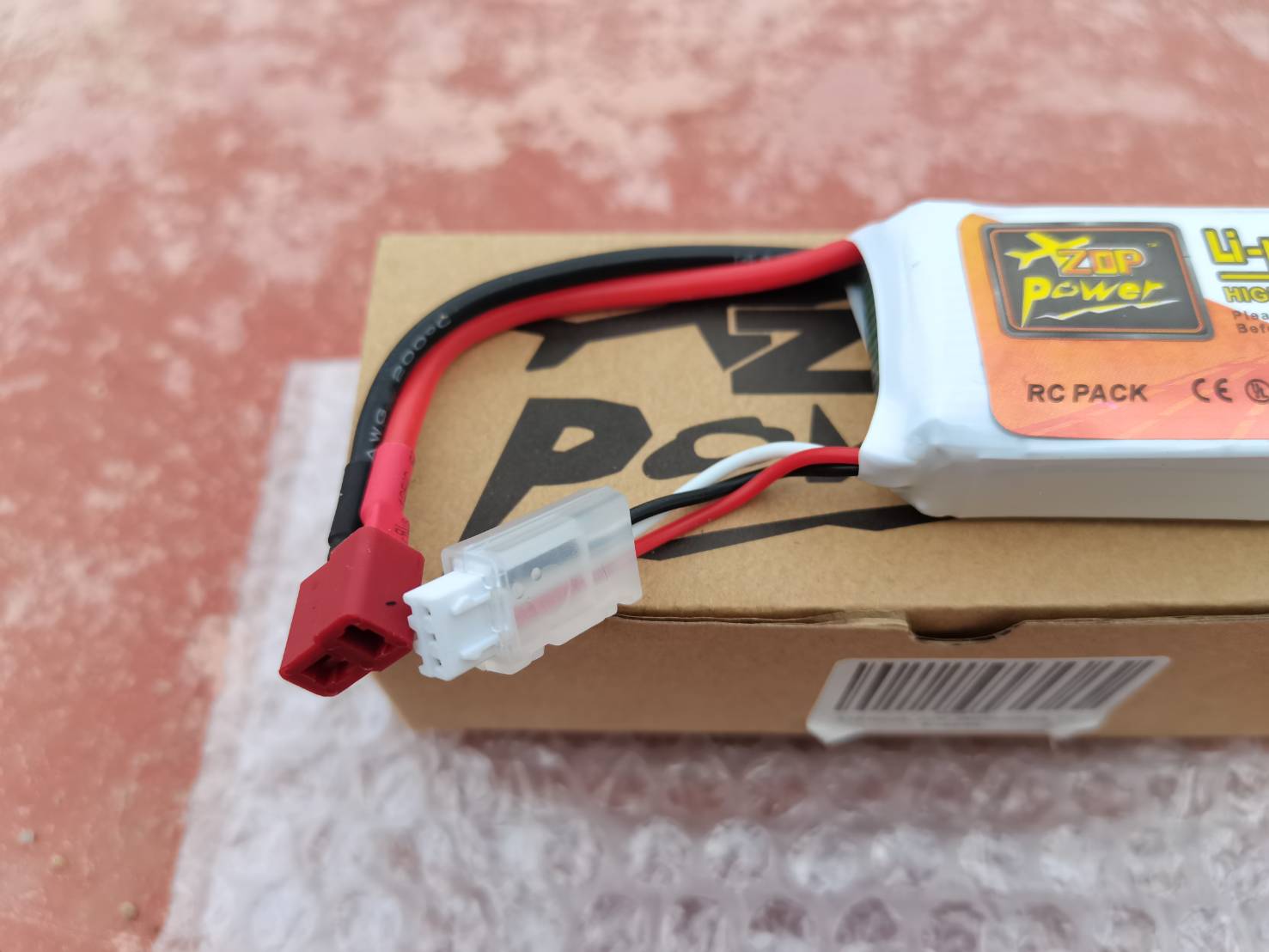 แบตเตอรี่เครื่องบินบังคับวิทยุ แบะรถบังคับ ZOP Power 7.4V 2200mAh 35C 2S Lipo Battery T Plug for 10428 10428A/B/C