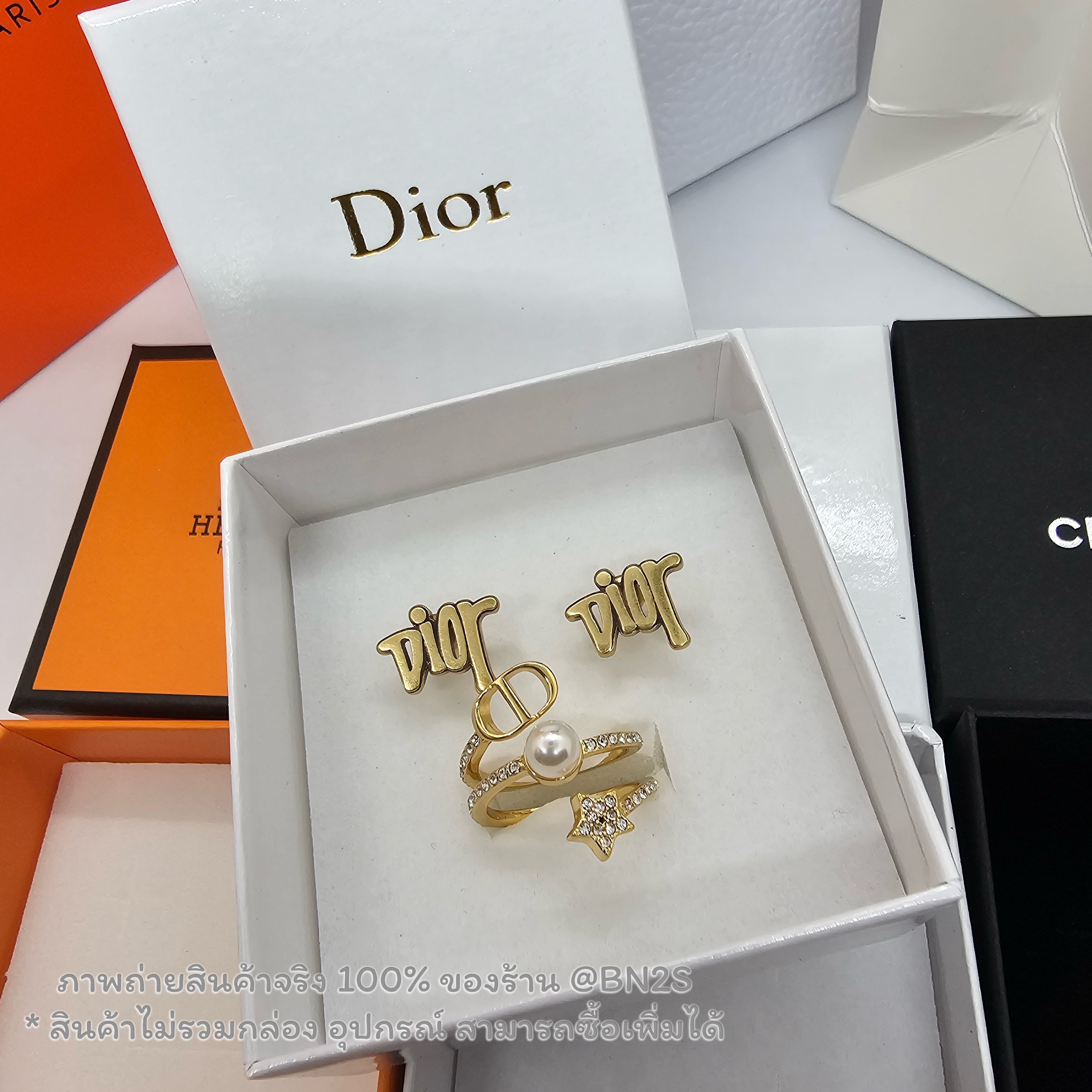ชุดกล่องเครื่องประดีบ ต่างหู กล่องเล็ก พร้อมถุงประดาษ แบรนด์ Celine