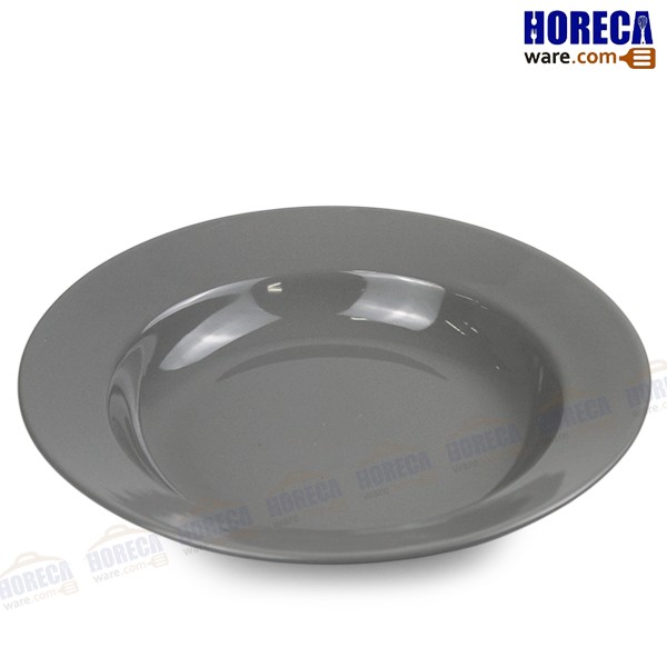 10-inch pasta plate, grey, Rung Jan Dee