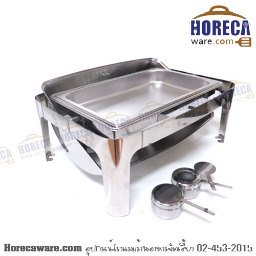 ชุดอ่างอุ่นอาหารเหลี่ยมใหญ่ ช่องกระจก โกโก [gg-fc-01]