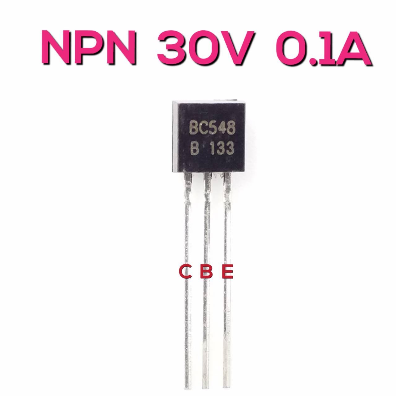 BC548B 30V 0.1A ทรานซิสเตอร์ NPN Switching and General Purpose Application Complementary with BC558