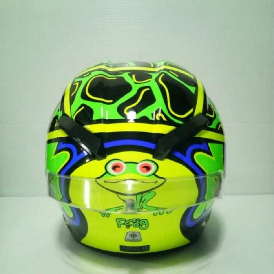 DECKEN หมวกกันน็อคหุ้มคาง ราคาถูก รุ่น Frog สี Fluo green แถมชิวรุ้งฟรี