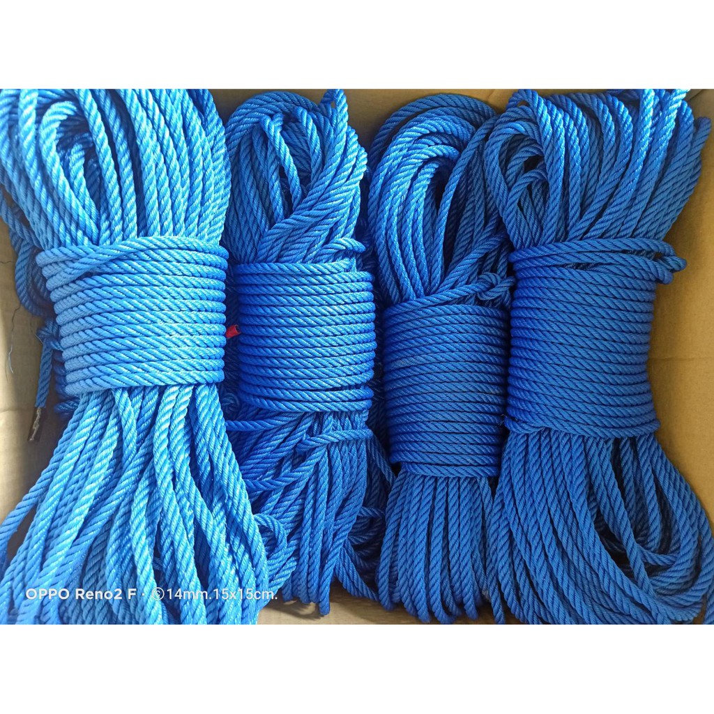 เชือกไนล่อน เชือกโพรพิลีน เชือกผูกสีน้ำเงิน ขนาด 7mm.