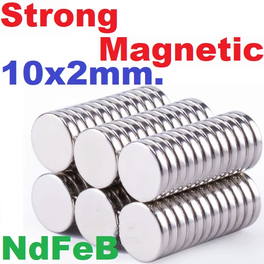 แม่เหล็กแรงสูง ขนาด 10x2mm. NdFeB Magnet Strong Magnetic Neodymium Magnet