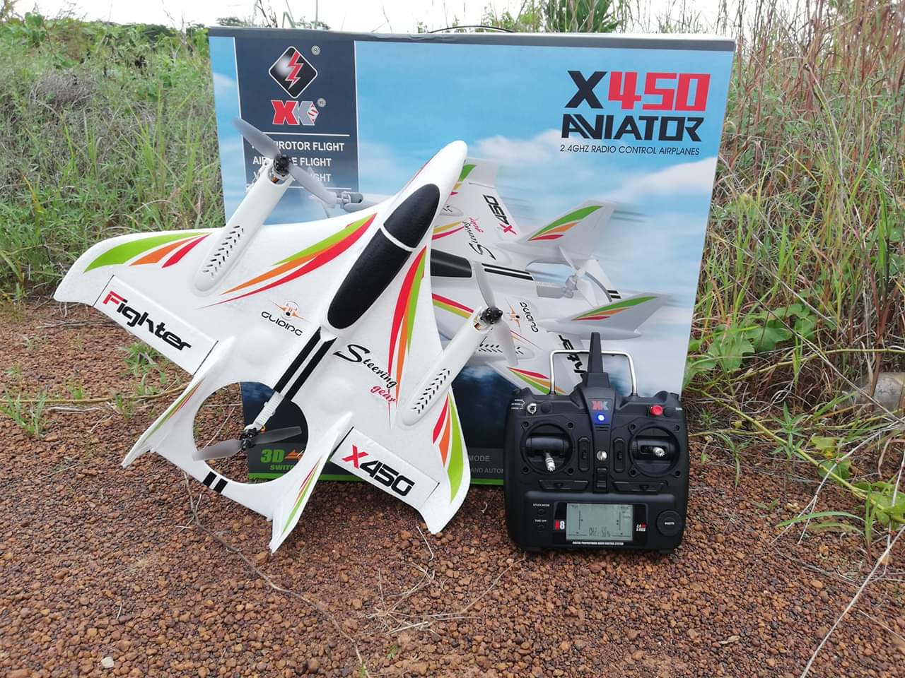 เครื่องบินบังคับวิทยุ XK X450 AVIATOR ระบบมอเตอร์ Brushless ชุดพร้อมเล่น