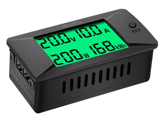 PZEM-025 DC 0-300v 100A Shunt Bidirectional Battery Tester DC Digital Green LCD Ammeter Voltmeter Power Kwh Voltage Meter
