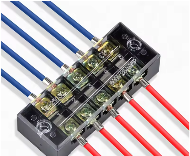 TB-2510 Terminal Block 600V 25A Copper Wire Busbars เทอร์มินอลบล็อก โลหะทองแดง