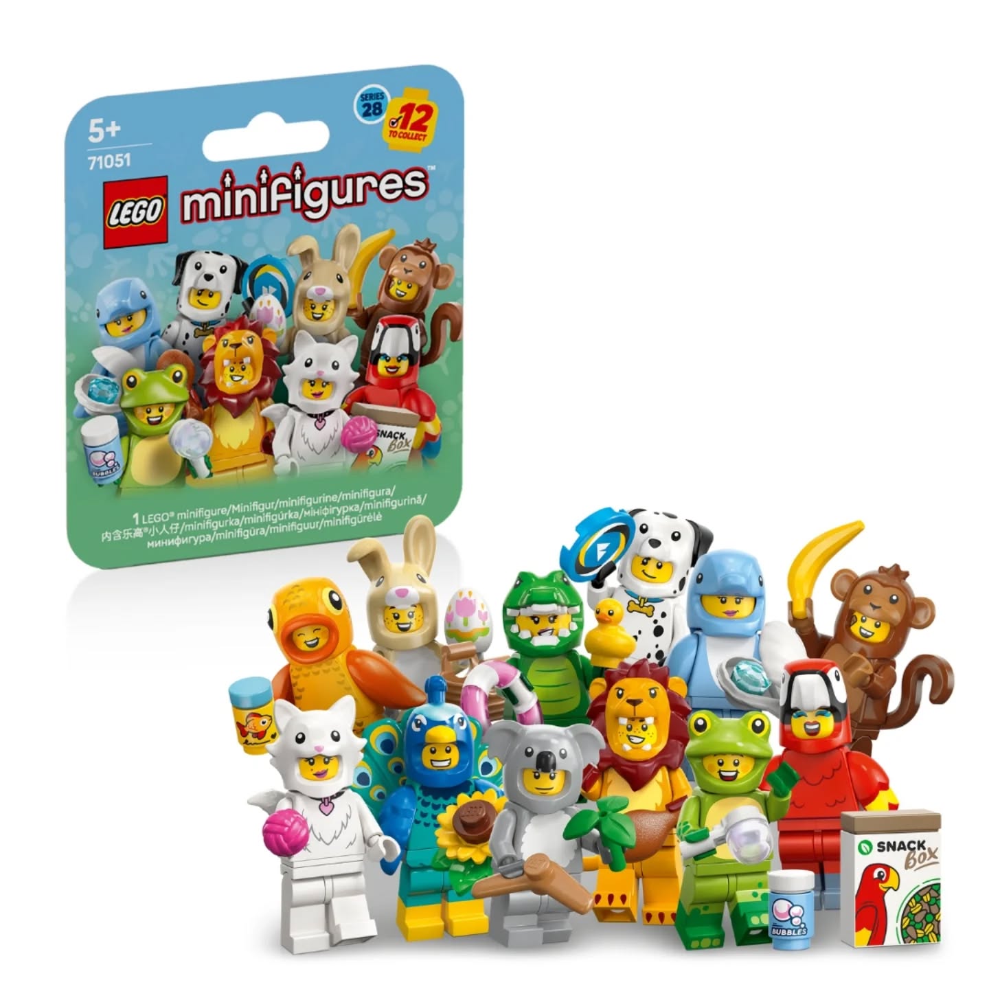 LEGO เลโก้ 71051 Minifigures Series 28 Animal Costume [ครบชุด 12 ตัวละคร]