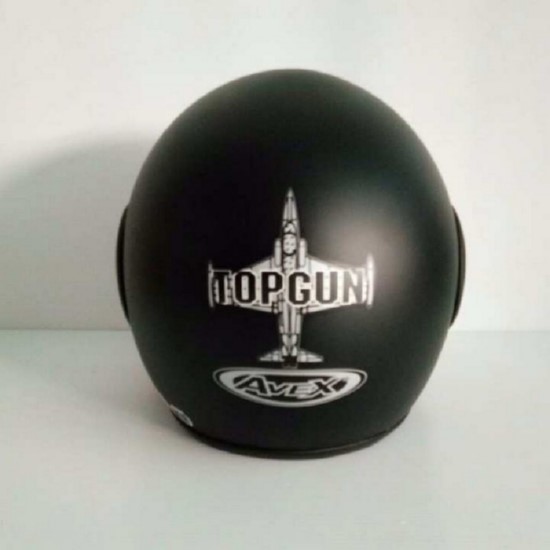 AVEX หมวกกันน็อคเต็มใบ ราคาถูก รุ่น TOPGUN สีดำด้าน แว่นดำ