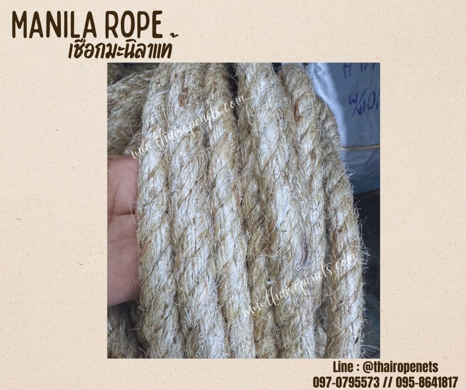 เชือกโยงกิ่งไม้ ขนาด 18 มิล ยาว 200 เมตร เชือกมะนิลาแท้ 100% Manila rope เชือกชักกะเย่อ เชือกใช้ถักตกแต่งคาเฟ่ พร้อมส่ง