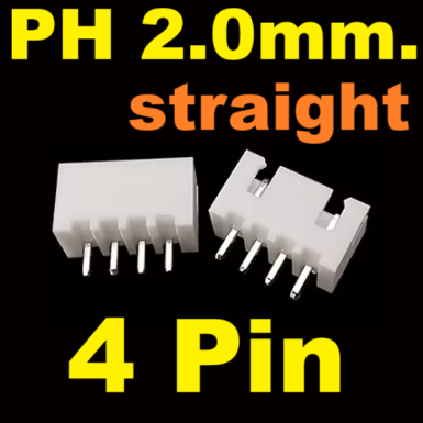 JST PH2.0 mm. ขาตรง 4 ขา connector 4Pin Pitch 2.0 mm. straight Terminal Male Plug socket PCB connector ขั้วต่อคอนเน็กเตอร์ ตัวผู้