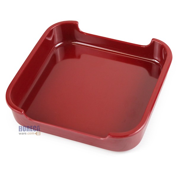 Sukiyaki tray, 5.5 inches, cherry red, Taiyo brand