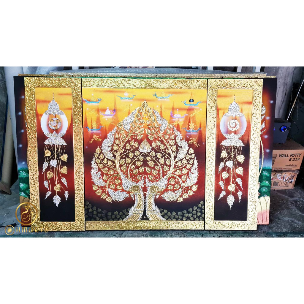 ภาพวาดต้นโพธิ์ A0213