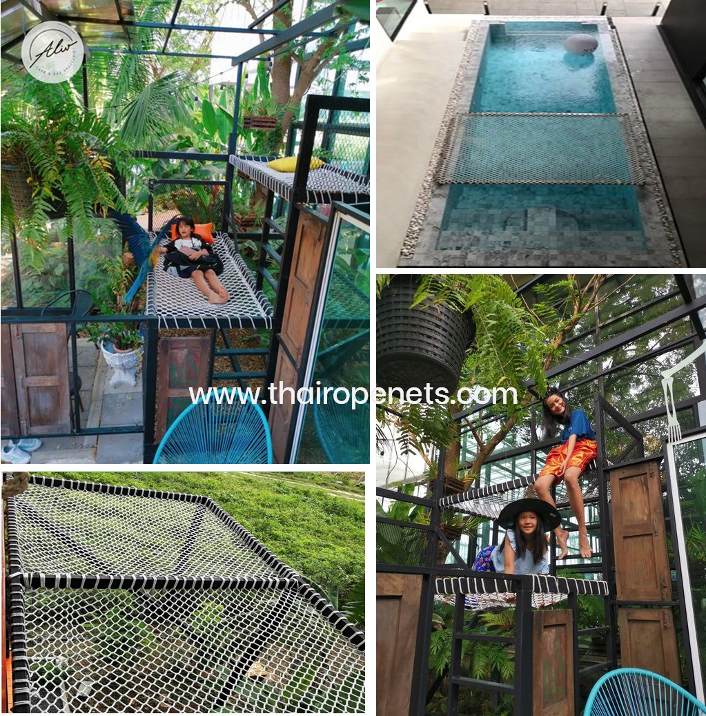 เปลตาข่ายสร้าง Landmark รุ่น Minimal ทนทาน สวยงาม ผลิตได้ทุกขนาด แถมเชือกมัดฟรี ผลิตได้ทุกขนาด