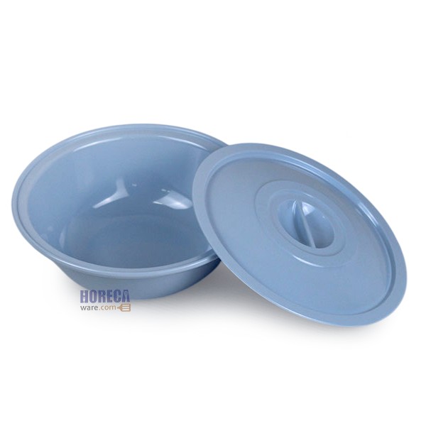 [สีฟ้า]ชามกลมมีฝา 7.5นิ้ว ฟลาวเวอร์แวร์