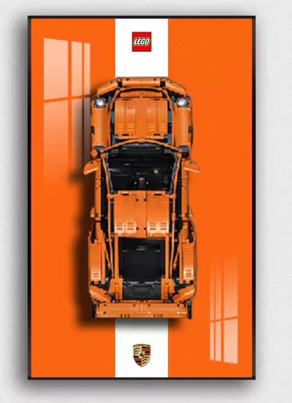 Display frame สำหรับ 42056 เลโก้ LEGO TECHNIC PORSCHE 911 GT3 RS (กรอบสำหรับตกแต่ง)