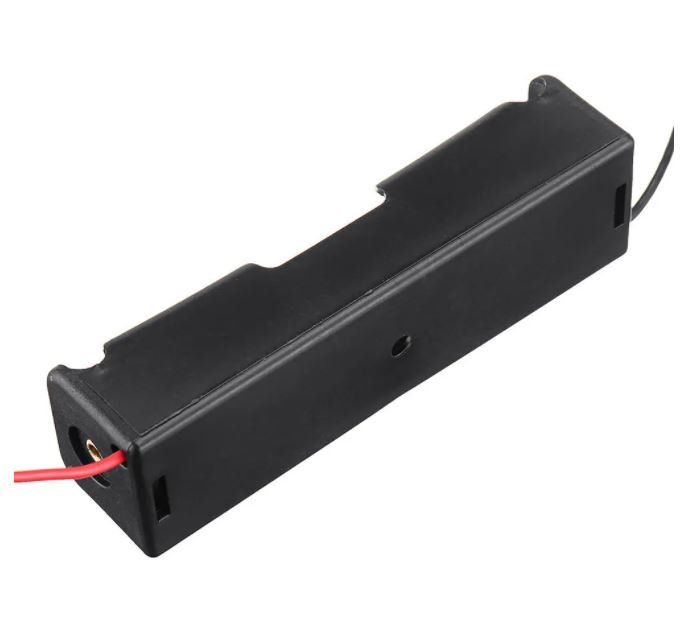 รางถ่านขนาด 18650 แบบ 1 ก้อน 3.7V พร้อมสายไฟ 1 Slots Battery Box Rechargeable Battery Holder