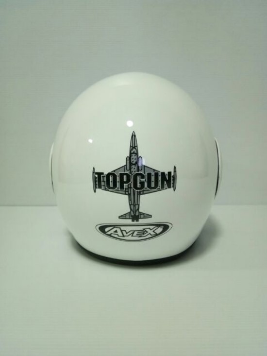 🔥หมวกกันน็อคTOPGUN สีขาวเงา