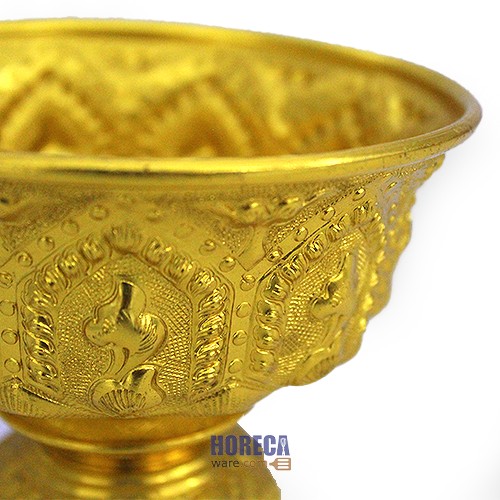 Lao pattern tray, gold, 14 cm, seal