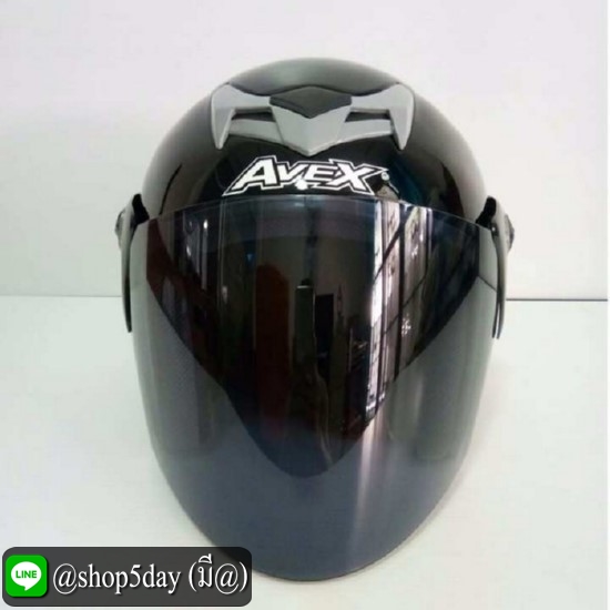 AVEX หมวกกันน็อค รุ่น SCORPION สีดำเงา แว่นดำ