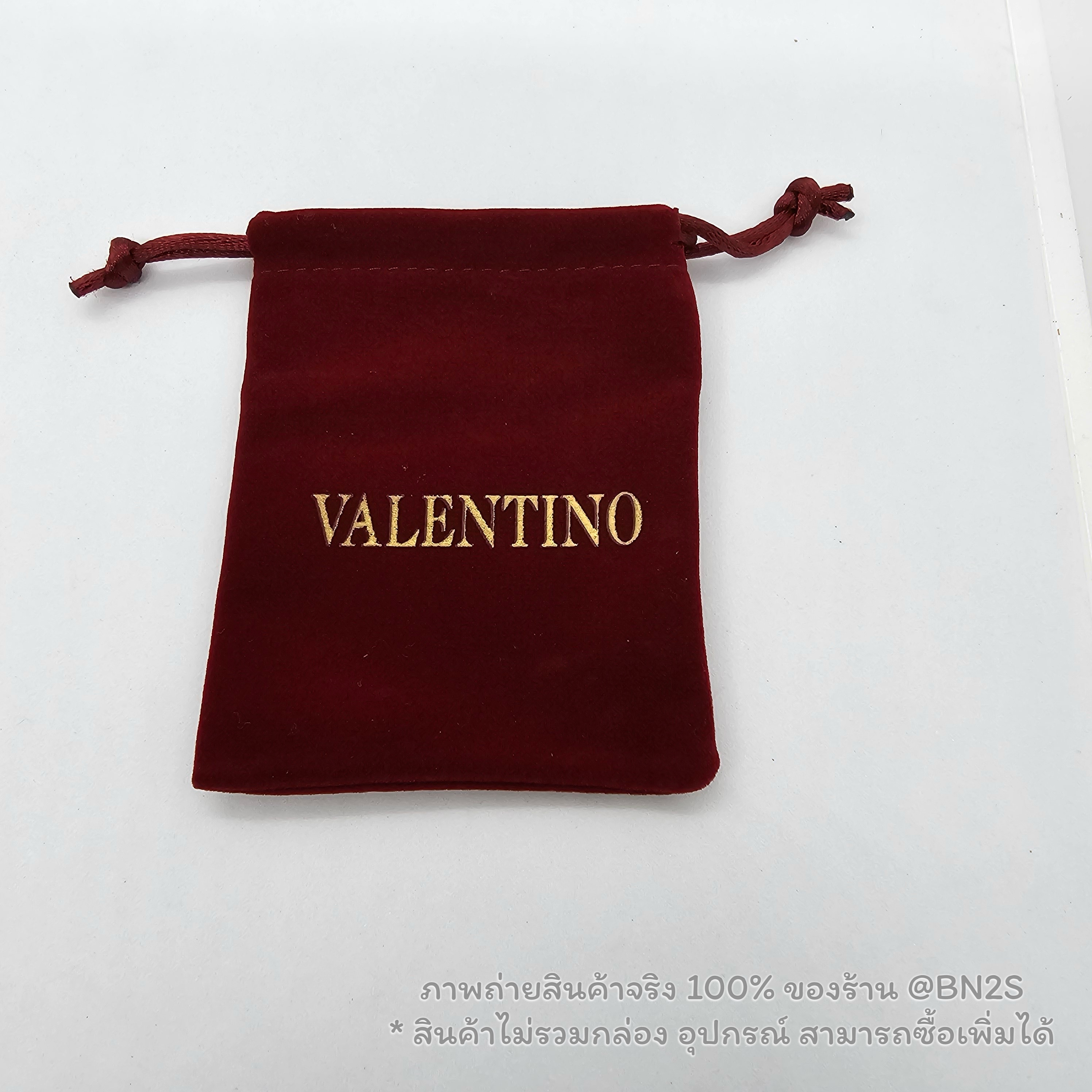 ถุงผ้า Valentino ผ้ากำมะหยี่สีแดงสด