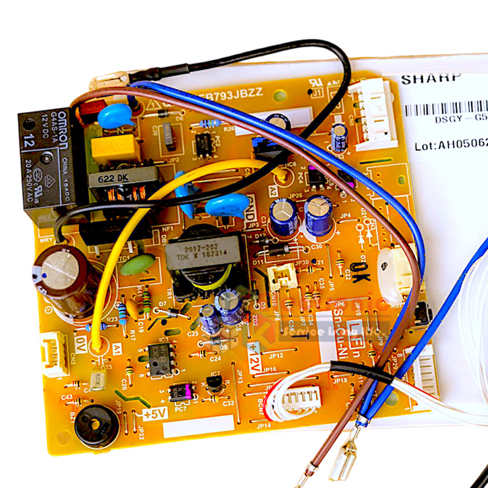 แผงบอร์ดควบคุมแอร์คอยเย็นSHARP-ชาร์ป ใช้ได้กับรุ่นที่ระบไว้-อะไหล่ใหม่แท้บริษัท