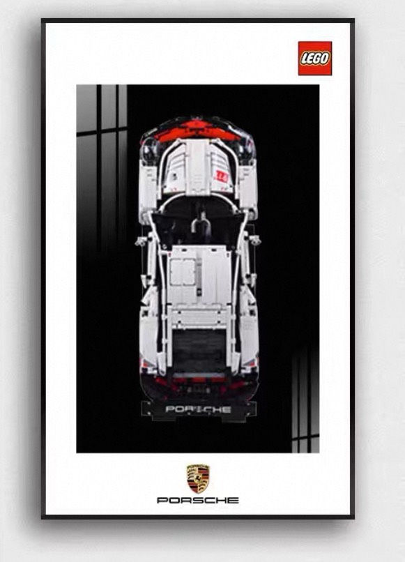 Display frame สำหรับ LEGO Technic 42096 เลโก้ Porsche 911 RSR