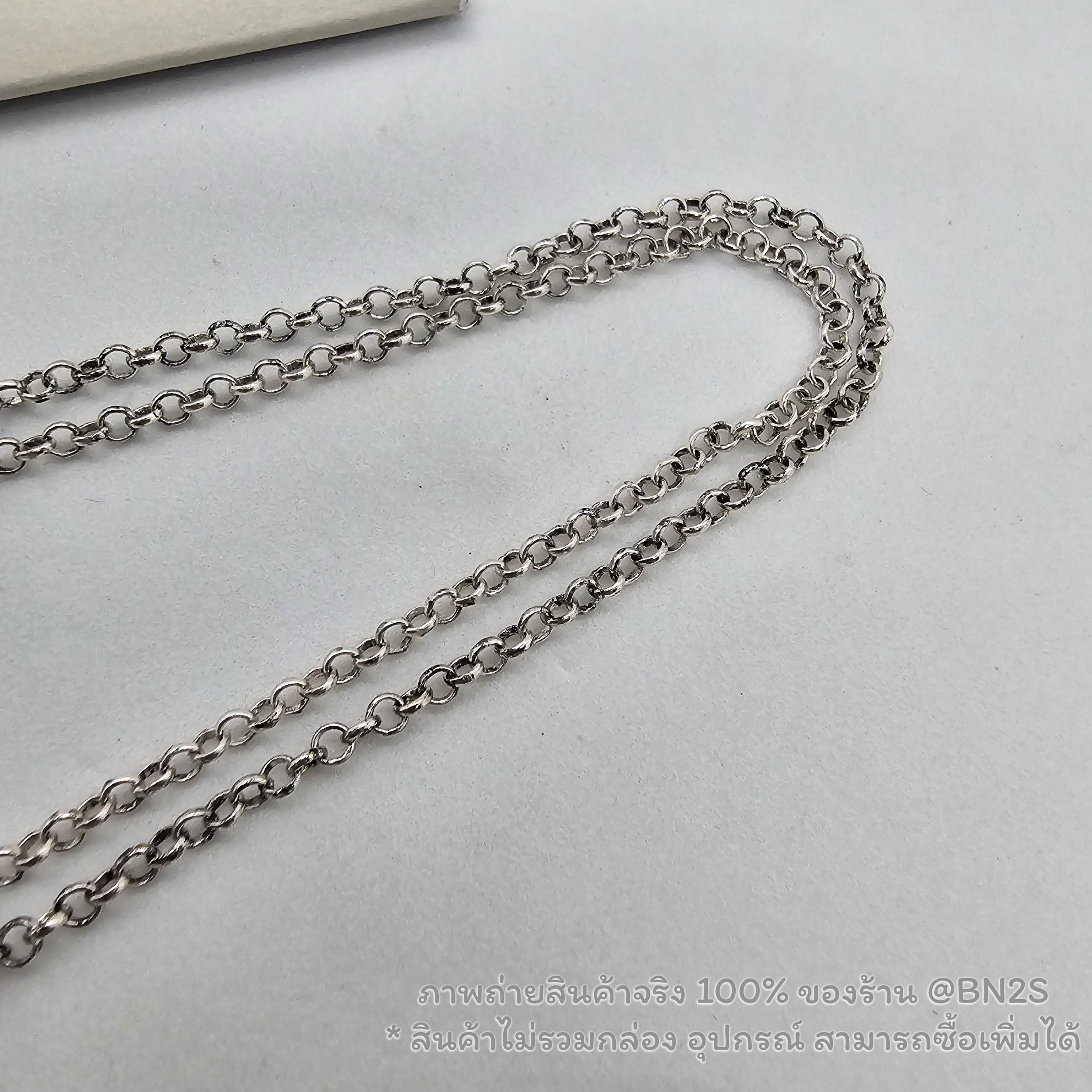 สร้อยคอผู้ชาย วิเวียน Vivienne Westwood จี้ทรงกล่อง สายโซ่อะไหล่สีเงิน รมดำ พร้อมจี้ดาวเสาร์ งานปั๊มแบรนด์ สวย สินค้าไม่รวมกล่อง อุปกรณ์