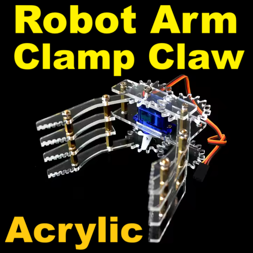 Acrylic Robot Arm Clamp Claw Mount Kit แขนจับสำหรับหุ่นยนต์(ไม่รวมเซอร์โวมอเตอร์)
