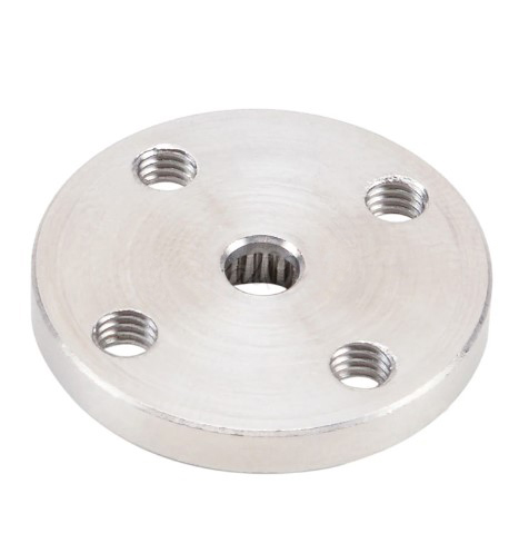 จานยึดเซอร์โวมอเตอร์ สีเงิน Aluminum Metal 25T Servo Arm Round type Disc Matal Horns For MG995 MG996R MG945 Rc Servo