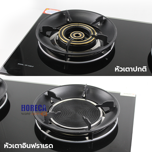 Double-burner glass top tabletop stove, Dyna brand