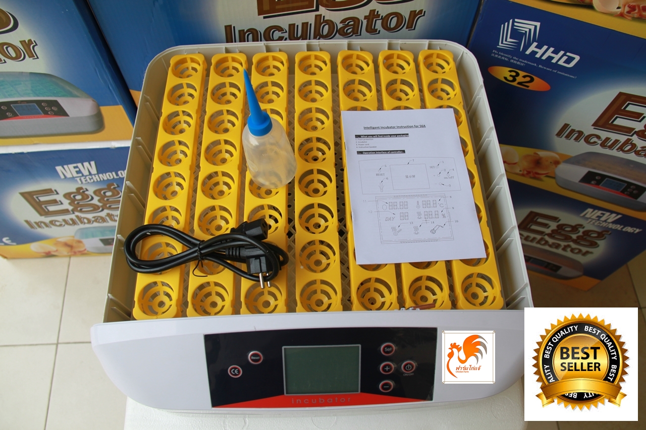 เครื่องฟักไข่ 56 ฟอง รุ่น CF-56X ระบบอัตโนมัติ มีไฟ LED ส่องเชื้อไข่ในตัว