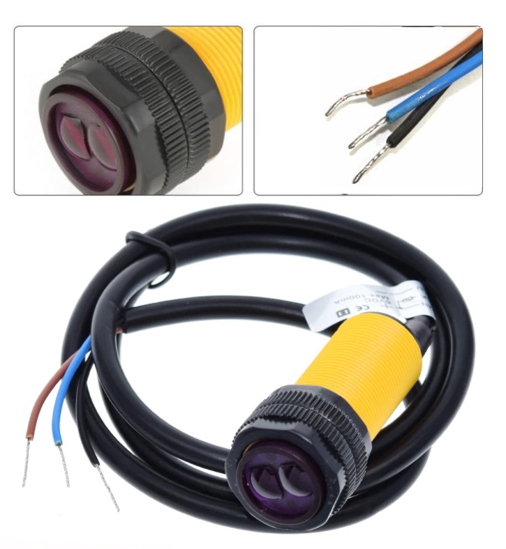 E18-D80NK 5Vdc Adjustable Infrared Sensor Switch 3-80cm Infrared Sensor Switch แบบไม่มีหัวสาย