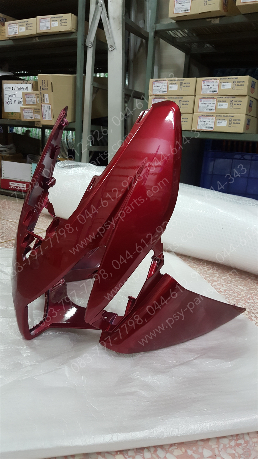 บังลม CLICK (T) สีแดงเข้ม (R326)