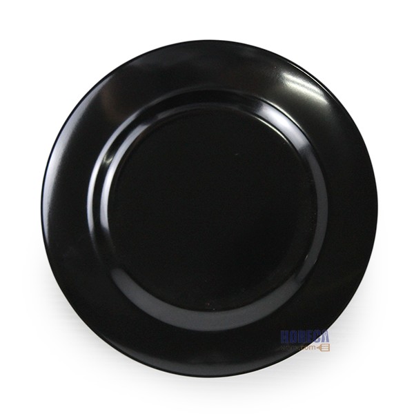 Shallow round plate 6.5 inches [black] Smiling fish brand