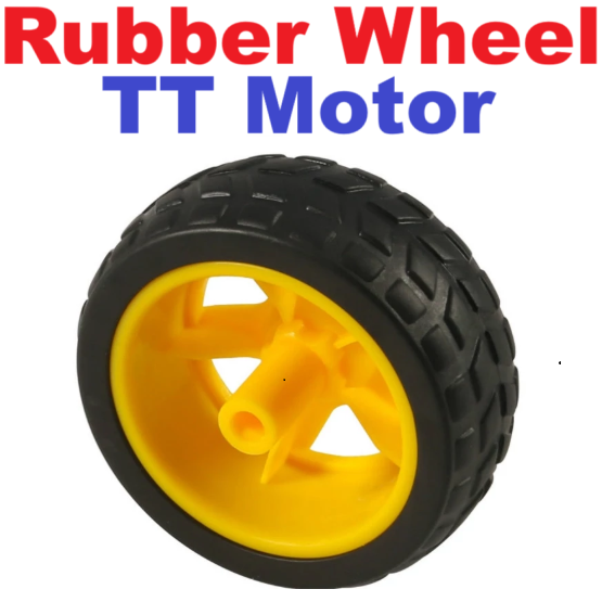 ล้อรถสีเหลือง ขนาด 65มม. ใช้กับ TT Motor 130 Motor Car Wheels robot car wheels Smart Car Robot Gear Motor for Arduino