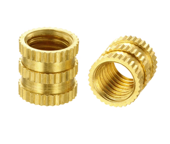 น็อตฝัง M3*4*4.5 mm. Brass Hot Melt Insert Nuts หัวน็อตแบบฝัง M3x4x4.5mm. ทองเหลือง molded copper nut