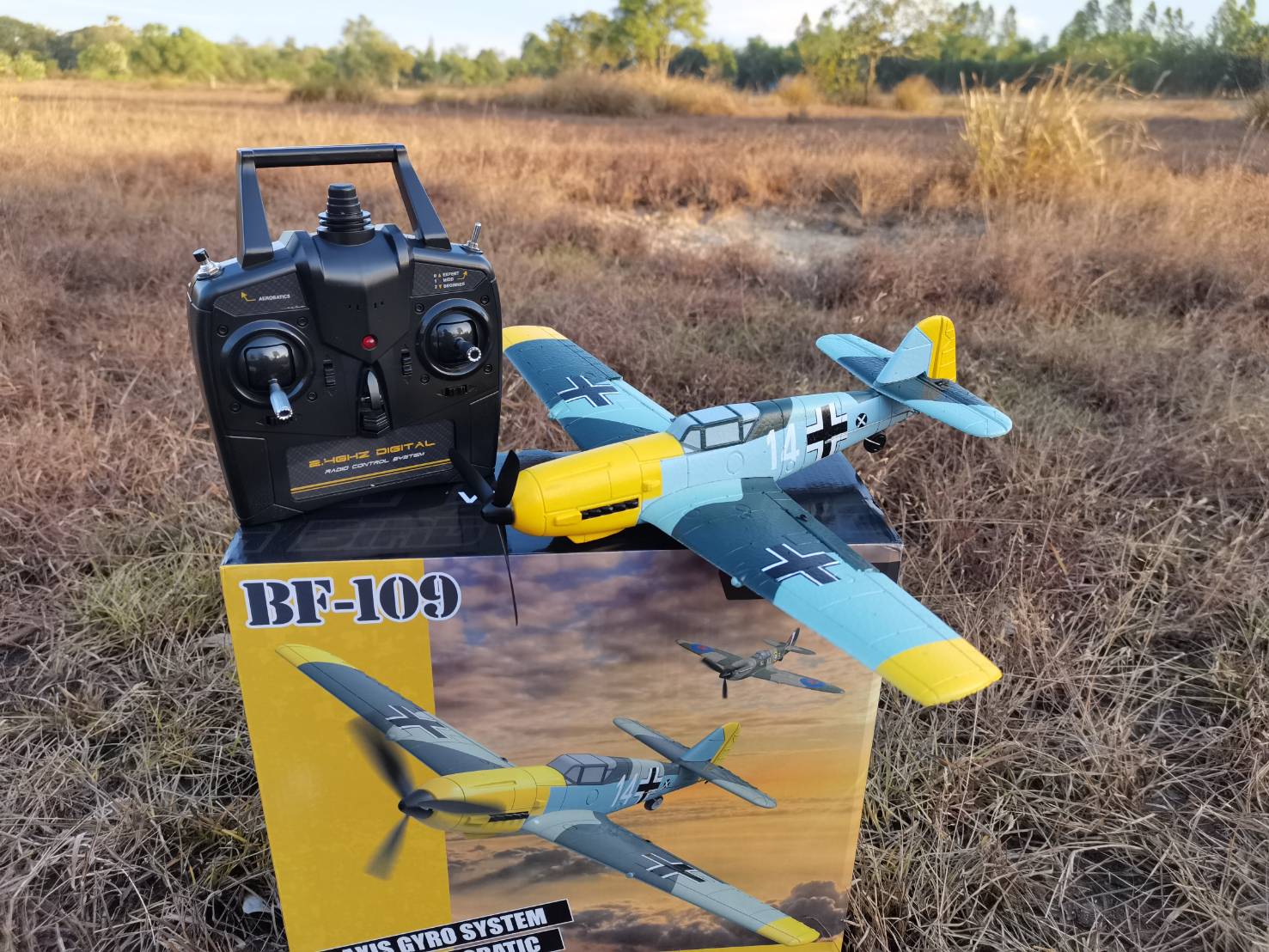 เครื่องบินบังคับ VOLANTEX RC BF-109 4CH 2.4 GHZ 6G 3.7V LIPO สินค้าชุดพร้อมเล่น