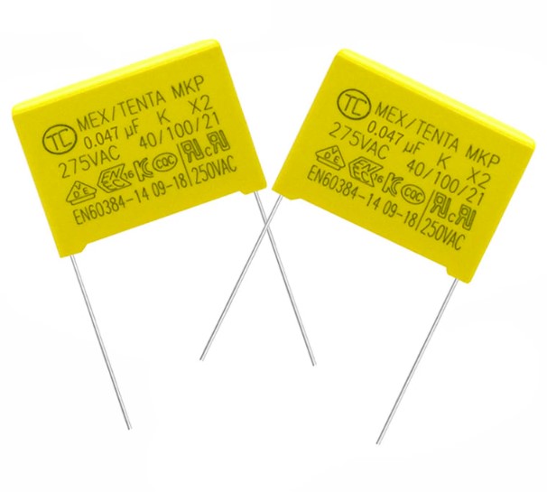 X2 Class 0.1uF, 100nF (104) 275V Pitch 15mm. Safety Capacitor Polypropylene Film (MKP)