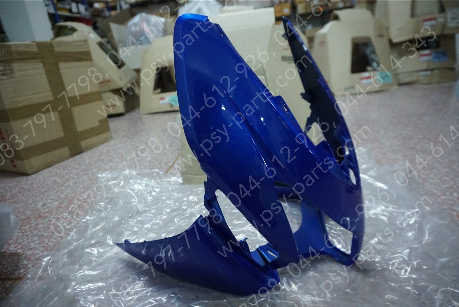 หน้ากากไฟหน้า CLICK แท้ๆ สีน้ำเงิน (B325) 64301-KVB-900ZB