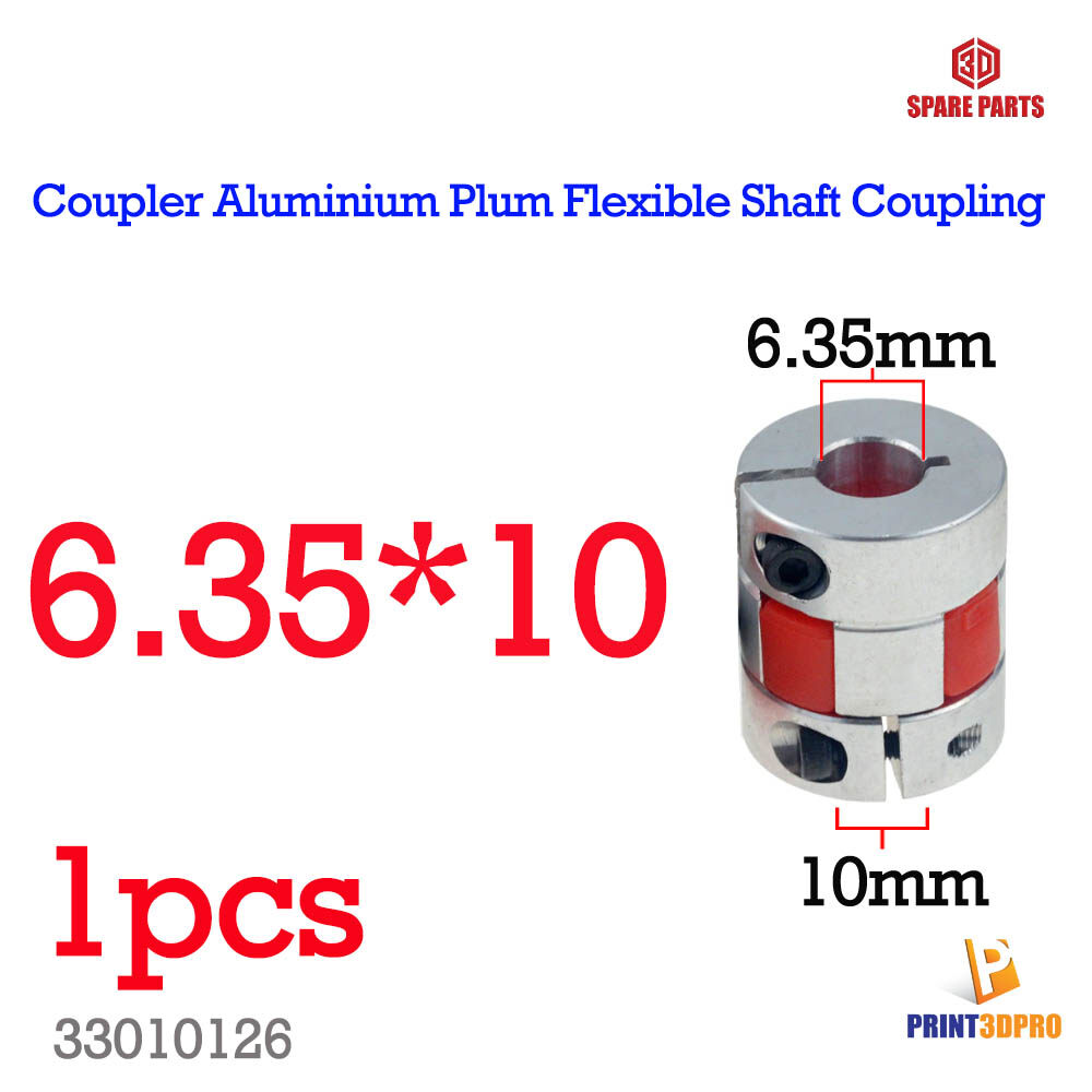 Spare Part Coupler Aluminium Plum Flexible Shaft coupling For 3d Printer , Cnc etc