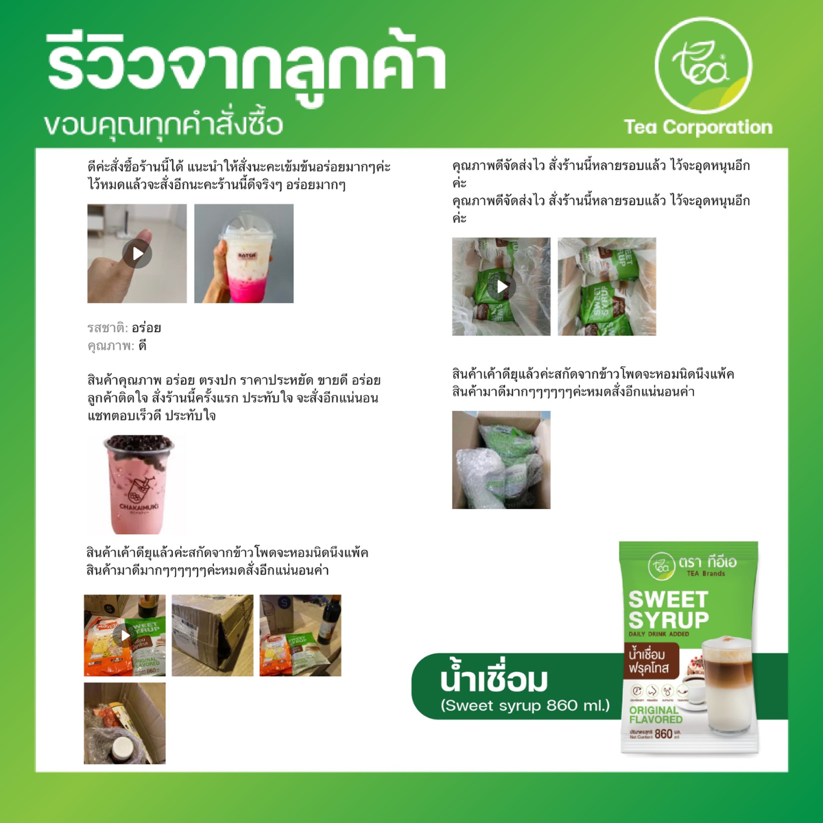 น้ำเชื่อมใส น้ำหวาน ไซรัป น้ำเชื่อมสำเร็จรูป น้ำเชื่อมถุงเติม น้ำเชื่อมฟรุกโตส ไซรัปใส เครื่องดื่ม Fast Dissolving Syrup 860ml/ถุง ตรา ทีอีเอ