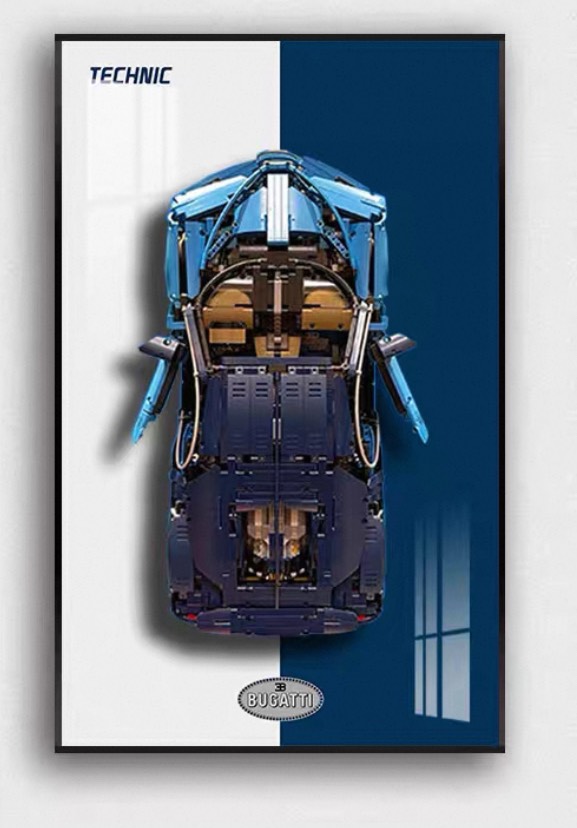 Display frame สำหรับ LEGO เลโก้ 42083 Bugatti Chiron (กรอบสำหรับตกแต่ง)