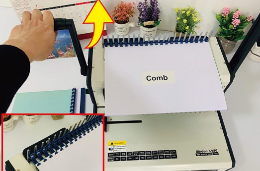 เครื่องเข้าเล่มแบบห่วงพลาสติกพร้อมมีดดึงเต็มเล่ม เครื่องเข้าเล่มแบบเจาะปฏิทินตั้งโต๊ะ เครื่องเข้าเล่มแบบเจาะด้วยมือรุ่น S960